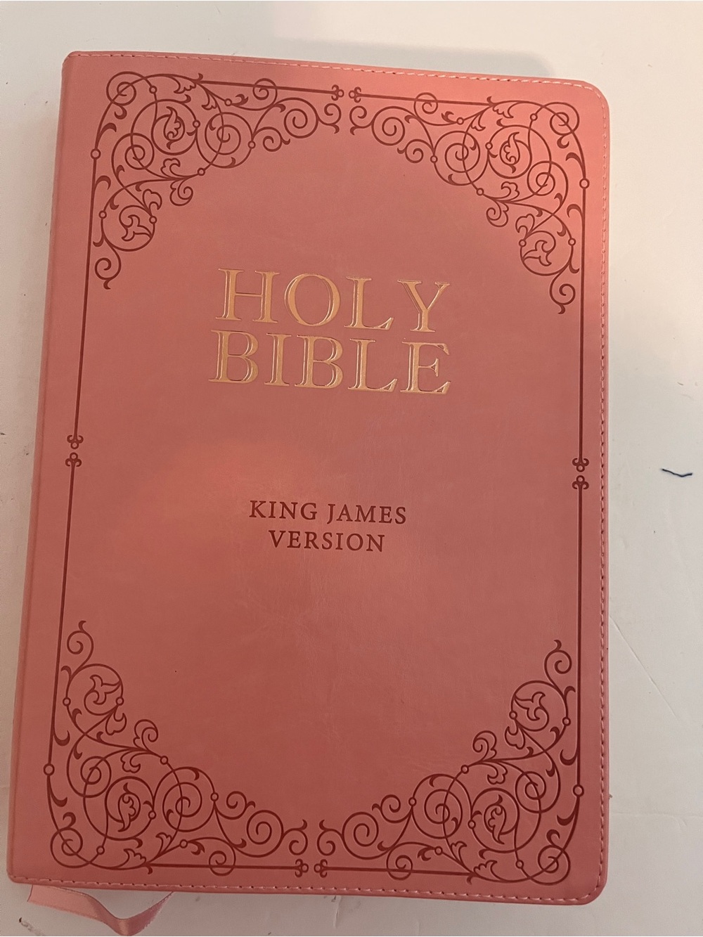 King James Holy Bible - Pink Faux Leather Edition